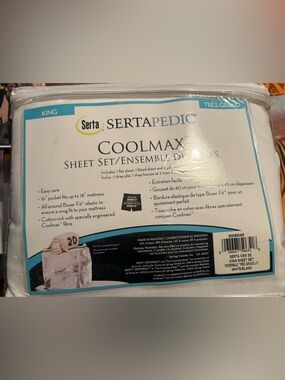 Serta Coolmax King Sheet Set - White